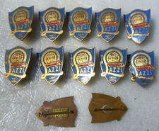 Distintivo (2) Autobus Servizi LAZZI Firenze Metallo smaltato '50-'60 PERFETTO !