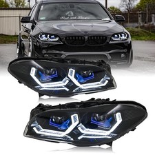 Pair LED Headlights For BMW 5