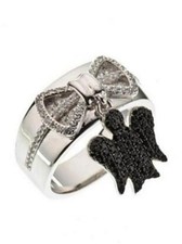 Anello con Angelo Roberto Giannotti in Argento 925 e Zirconi Neri GIA102N