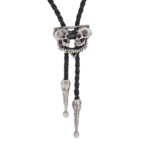 Collana con pelle - con, teschio