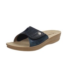 Inblu Ciabatte Con Strappo E Zeppa Blu - Taglia 37 [24cm] Scarpe Donna Ciabatte