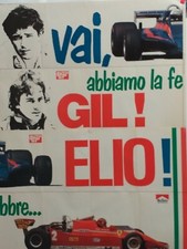 Manifesto di GIL !  VILLENEUVE E ELIO DE ANGELIS  90 X 118 -1975