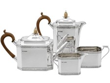 Sterling Silver Four Piece Tea