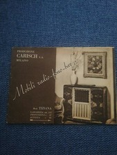 CARISCH Milano mobili  RADIO FONO BAR  vecchio catalogo vintage libricino
