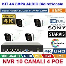 KIT IP POE 4K 8MPX AUDIO