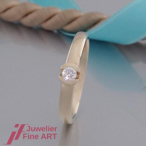 Anello solitario moderno con - -,