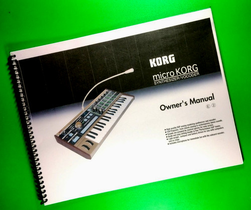 Owners manual for micro - for, korg