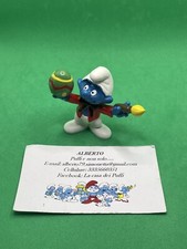 PUFFI SMURFS PUFFO PASQUALE CON UOVO E PENNELLO SMURF PAINTING EASTER AGG 520512
