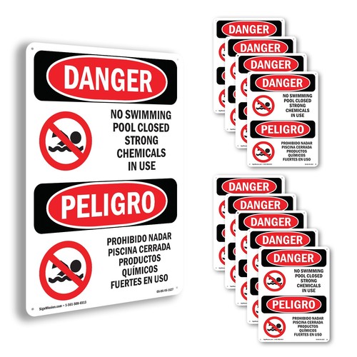 Insegna pericolo osha bilingue - pericolo,