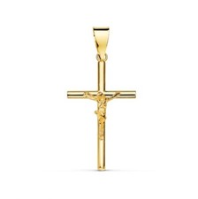 Pendente Oro 18K 750 Mls. Croce Cristo 21 X 13 X 3 MM.