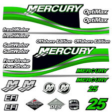 Mercury 25 Quattro 4 Tempi Decalcomania Kit Fuoribordo Motore Grafiche Adesivi