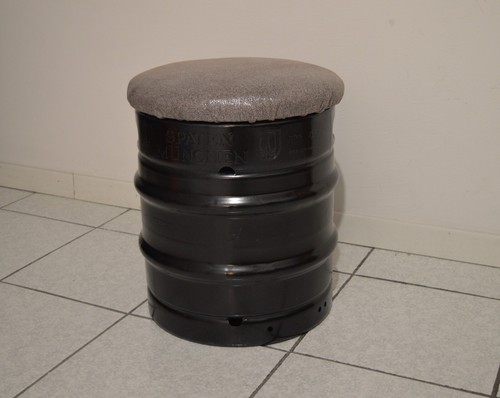 Pouf fusto birra acciaio - fusto, birra,