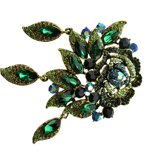 Spilla ciondolo fiore - , rosa