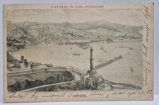 Vg. 1903 Genova A Volo D'uccello  Cartolina Liguria Italy 