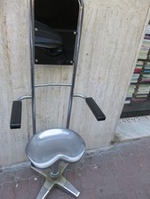 antico SGABELLO DA STUDIO MEDICO dottore OTORINOLARINGOIATRA sedia girevole per