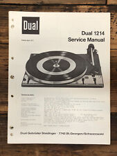 Manuale di servizio giradischi/giradischi Dual Model 1214 *originale*