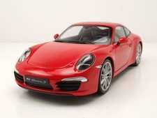 Porsche 911 (991) Carrera S 2012 rosso modellino auto 1:18 Welly