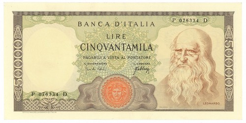 50000 lire banca - 50000,