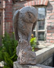 GRANDE STATUA DA GIARDINO GUFO EFFETTO PIETRA DECORAZIONE DA GIARDINO DECORAZ...