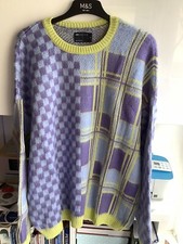 Maglione/maglione oversize ASOS da uomo colorato a quadretti taglia UK media nuovo con etichette