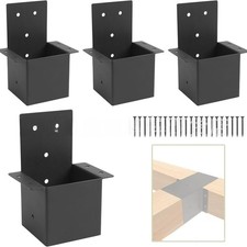 Kit Staffa Montaggio a Parete pergola in Metallo con Viti Acciaio Zincato per Colonne