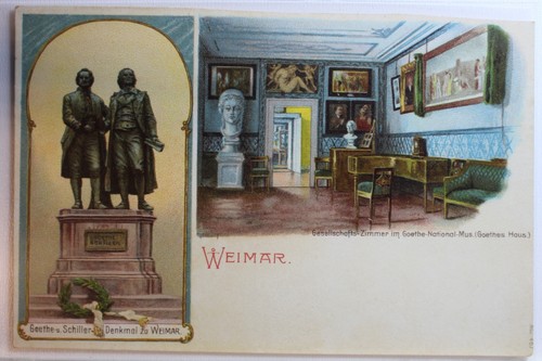 Cartolina weimar goethe casa - weimar,