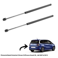 MOLLE A GAS PISTONCINI PORTA COFANO POSTERIORE CITROEN C4 PICASSO DAL 2007