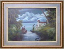 Grande paesaggio scena lago