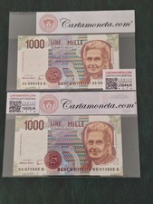 COPPIA DI 1000 LIRE MONTESSORI  SOSTITUTIVA XE e Xg  DECR 1995 e 1998 Periziate