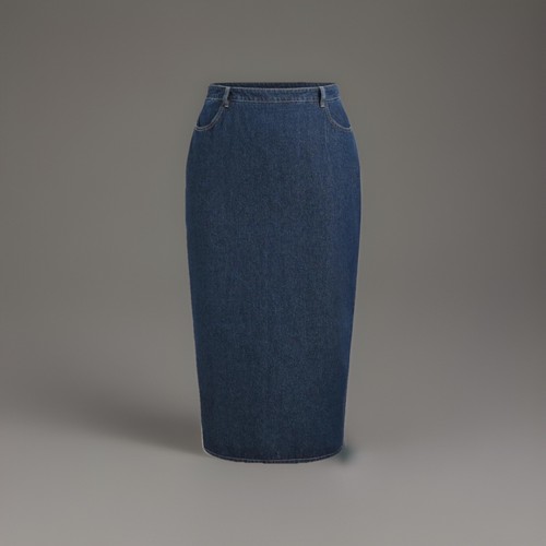 Maxi gonna sidro denim - , vita