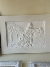 Quadro Scultura Esclusiva in Marmo: Gesù in Basso Rilievo - Opera d'Arte Sacra