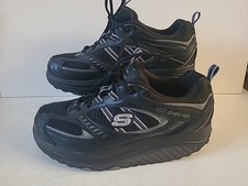Scarpe da passeggio Skechers Shape Ups da donna tonificanti nere UK5