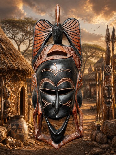 Grande maschera africana - grande,