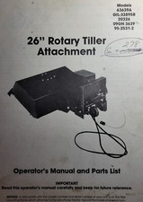 Gilson Ward Bolens trattore motozappa Implem 63639A GIL-33895B manuale proprietario e ricambi