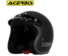 CASCO JET MOTO CUSTOM/VINTAGE ACERBIS SKODELA NERO OPACO PESO 1,1 KG