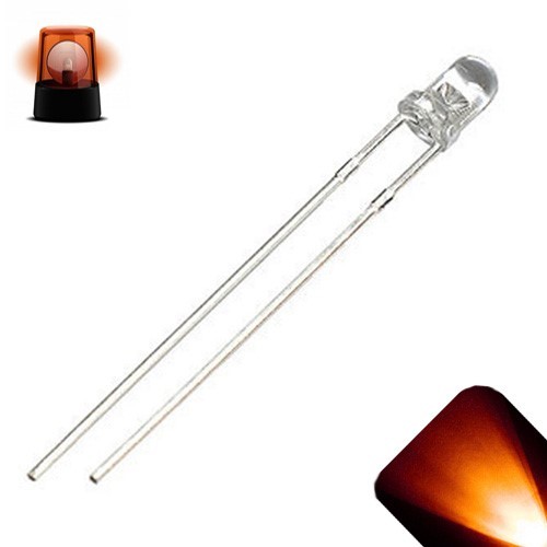 Led 3mm arancione ambra - led,