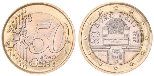 Austria errore conio 50 - errore,