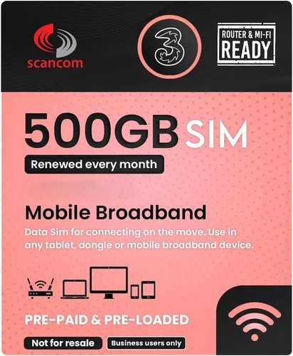 Tre vodafone 500gb - +, sim
