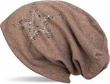 Cuffia beanie con strass