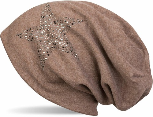Cuffia beanie con strass
