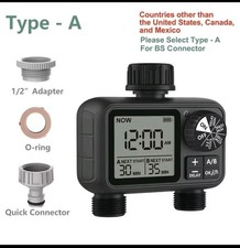 Centralina 2 Linee Uscite Timer Programmatore Irrigazione Automatica Rubinetto