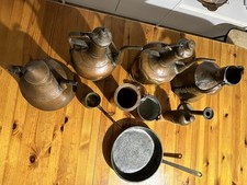 Antichità In Rame Brocche Innaffiatoi, Macina Caffe e Spezie