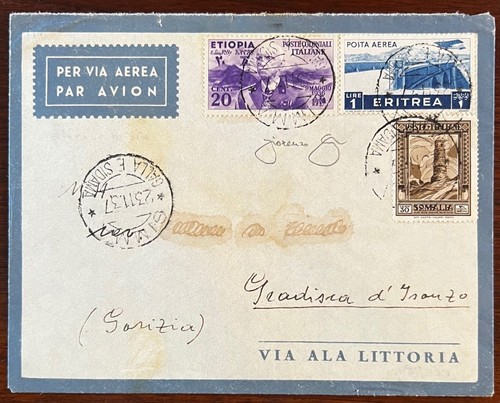 Colonie italiane aerogramma - italiane, "aerogramma