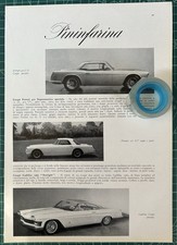 Rara Pubblicità FERRARI Coupé 410/SA-250 GT/CADILLAC Coupe’ PININFARINA del 1960