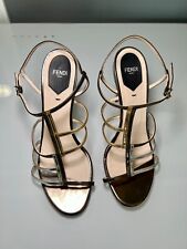 Fendi Metallic Cage Sandals