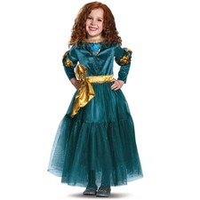 Costume cosplay principessa Merida vesti bambina coraggiosa vestito Halloween