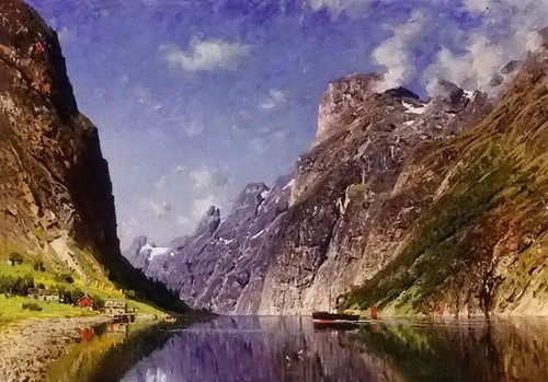 Dipinto olio adelsteen normann - dipinto,