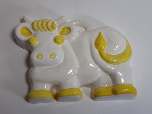Vecchia formella mucca lene - formella,