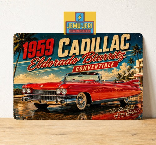 Poster insegna metallo auto - poster,