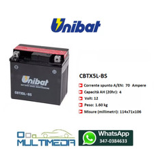 BATTERIA MOTO UNIBAT PER